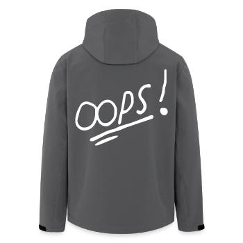 Lebendiges handschriftliches Textdesign - Recycelte Männer Softshell-Jacke von Stanley/Stella - Schwarz - Hinten - AI Model Male 185 light (185cm)