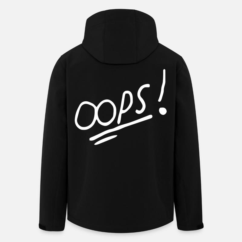 Vibrant Oops Handwritten Text Design - Men’s Recycled Softshell Jacket by Stanley/Stella - black
