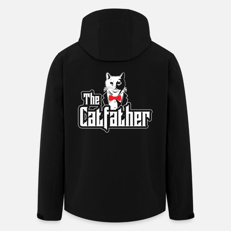 The Catfather - Cats Design - Men’s Recycled Softshell Jacket by Stanley/Stella - black