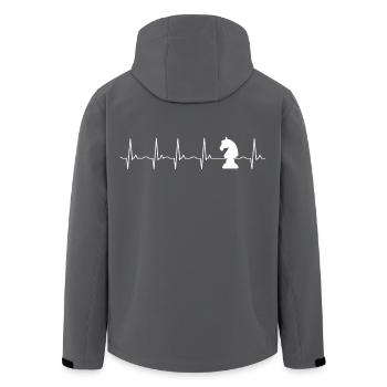 Schach - Recycelte Männer Softshell-Jacke von Stanley/Stella - Schwarz - Hinten - AI Model Male 185 light (185cm)