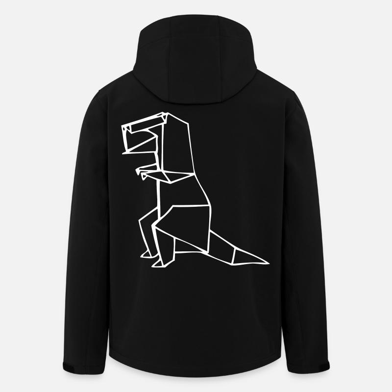 Dino Rex - T-Rex - Origami - Recycelte Männer Softshell-Jacke von Stanley/Stella - Schwarz