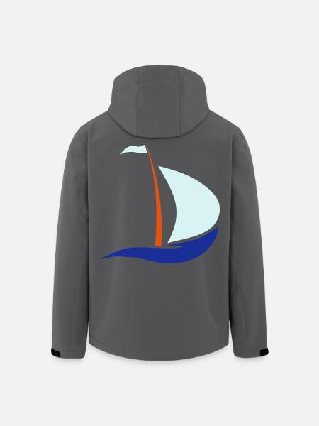 sailboat - Men’s Recycled Softshell Jacket by Stanley/Stella - black