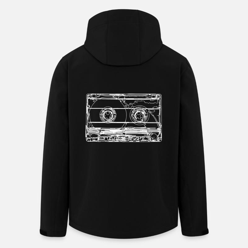 Cassette rétro - Veste softshell homme en polyester recyclé Stanley/Stella - noir