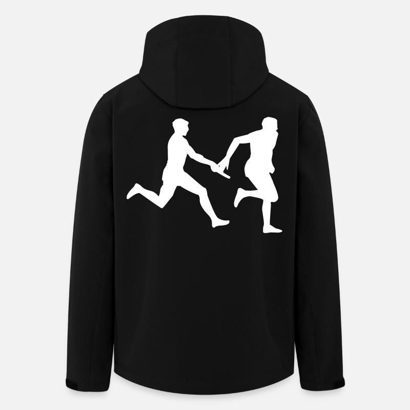 course de relais - Veste softshell homme en polyester recyclé Stanley/Stella - noir