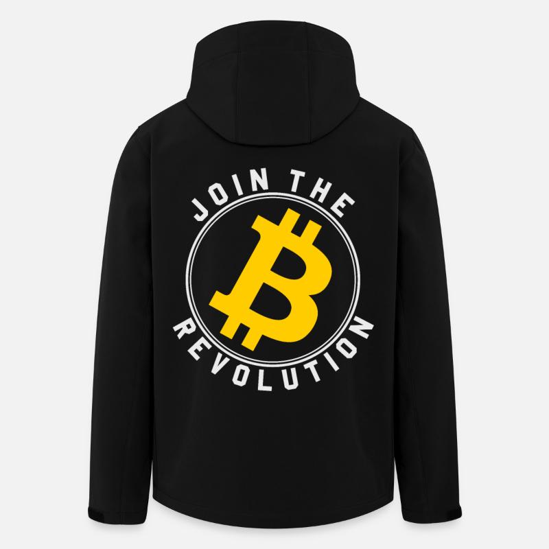 Das Bitcoin Revolutionszeichen - Recycelte Männer Softshell-Jacke von Stanley/Stella - Schwarz