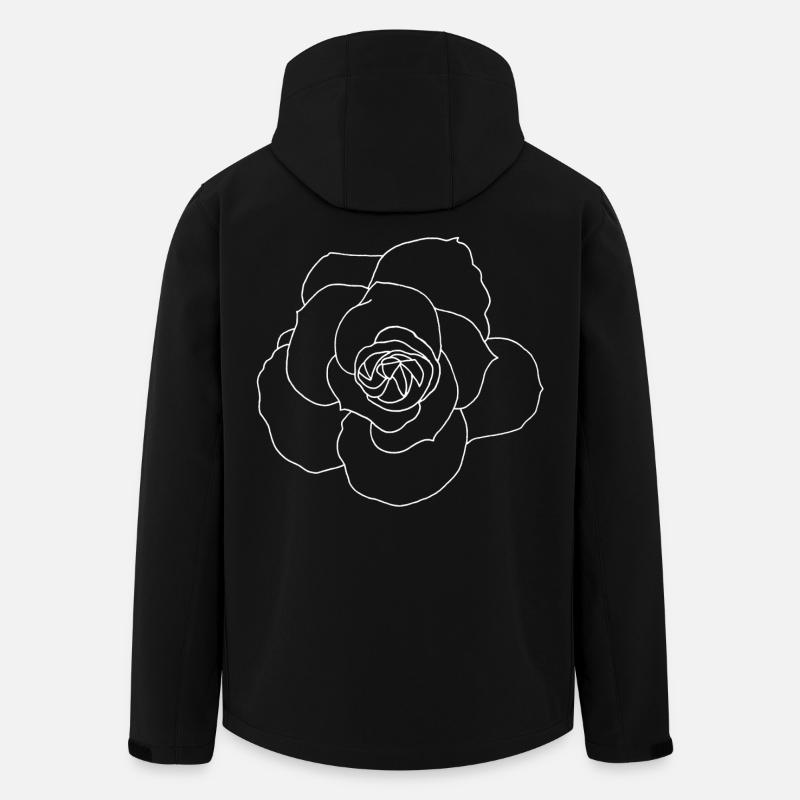 White rose - Men’s Recycled Softshell Jacket by Stanley/Stella - black