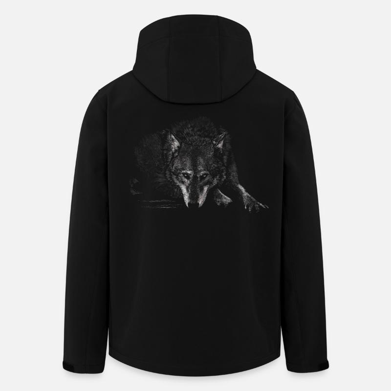 Wolf - Recycelte Männer Softshell-Jacke von Stanley/Stella - Schwarz