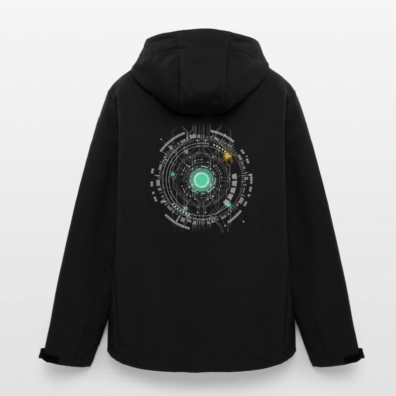 nerd CPU core ordinateur code pc carte spatiale Veste softshell homme en polyester recyclé Stanley/Stella