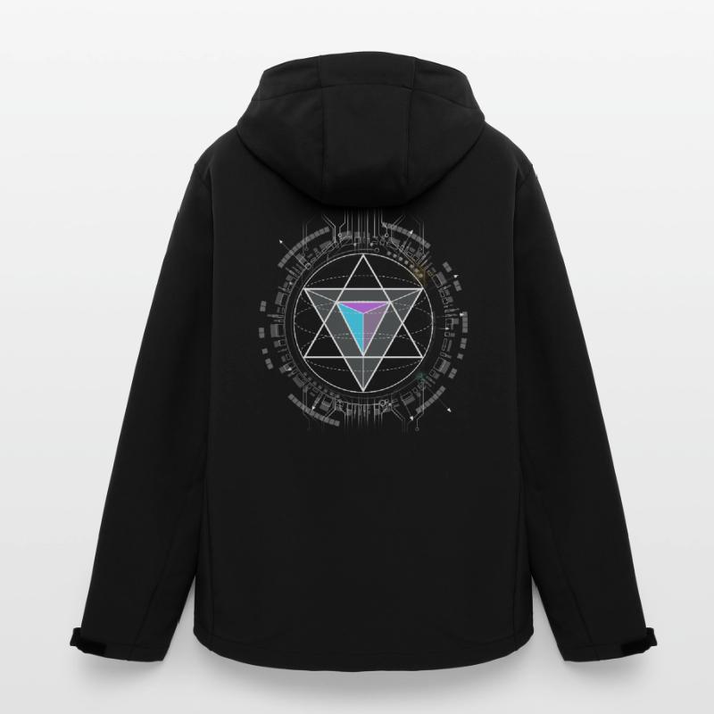 nerd CPU pyramide illuminati game wow hacker code Recycelte Männer Softshell-Jacke von Stanley/Stella