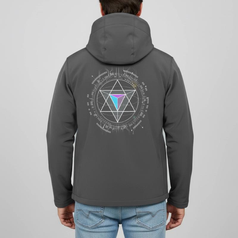 nerd CPU pyramide illuminati game wow hacker code Recycelte Männer Softshell-Jacke von Stanley/Stella