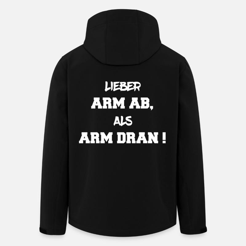 Dear arm, than poor - Men’s Recycled Softshell Jacket by Stanley/Stella - black