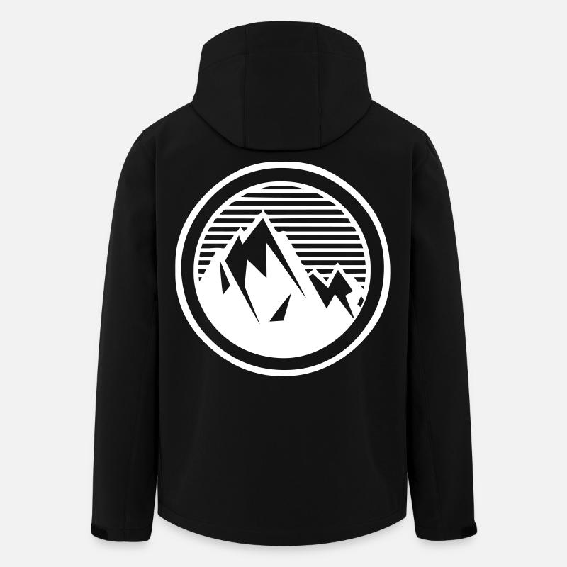 Berge im Kreis - Recycelte Männer Softshell-Jacke von Stanley/Stella - Schwarz