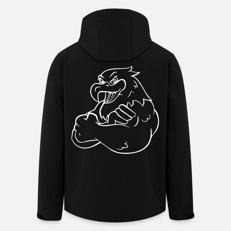 Comic Eagle - Design - Veste softshell homme en polyester recyclé Stanley/Stella - noir