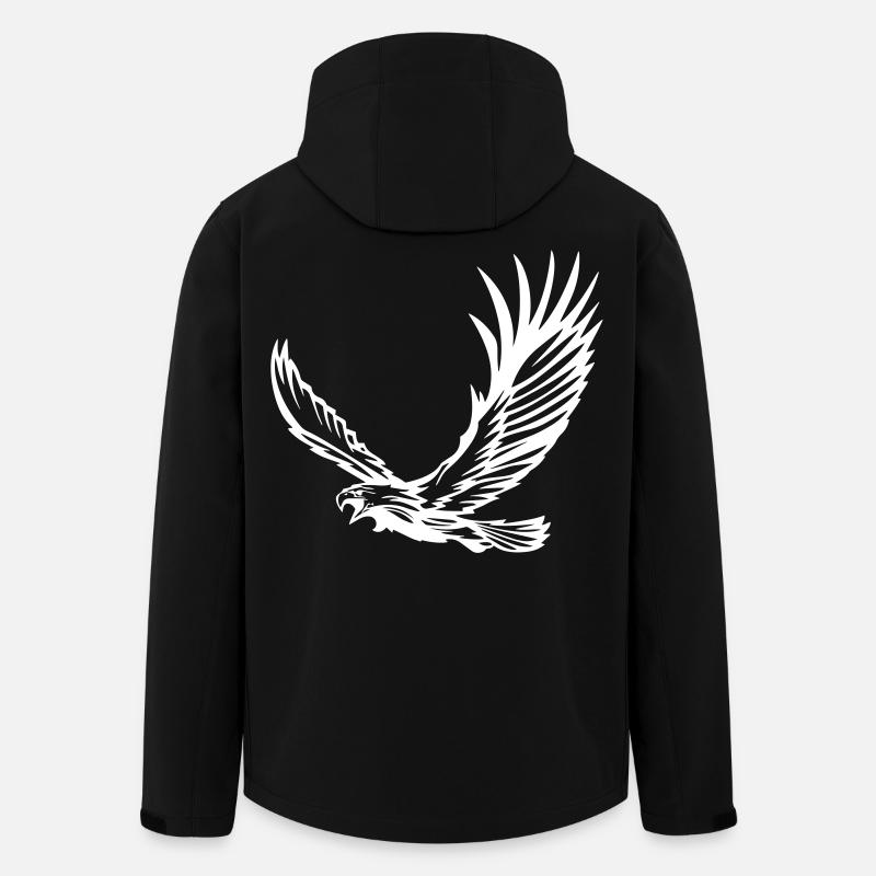 Aigle en vol - Design - Veste softshell homme en polyester recyclé Stanley/Stella - noir