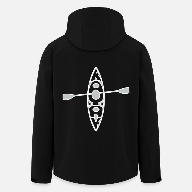 Kayak Paddel Kanu Geschenk - Recycelte Männer Softshell-Jacke von Stanley/Stella - Schwarz