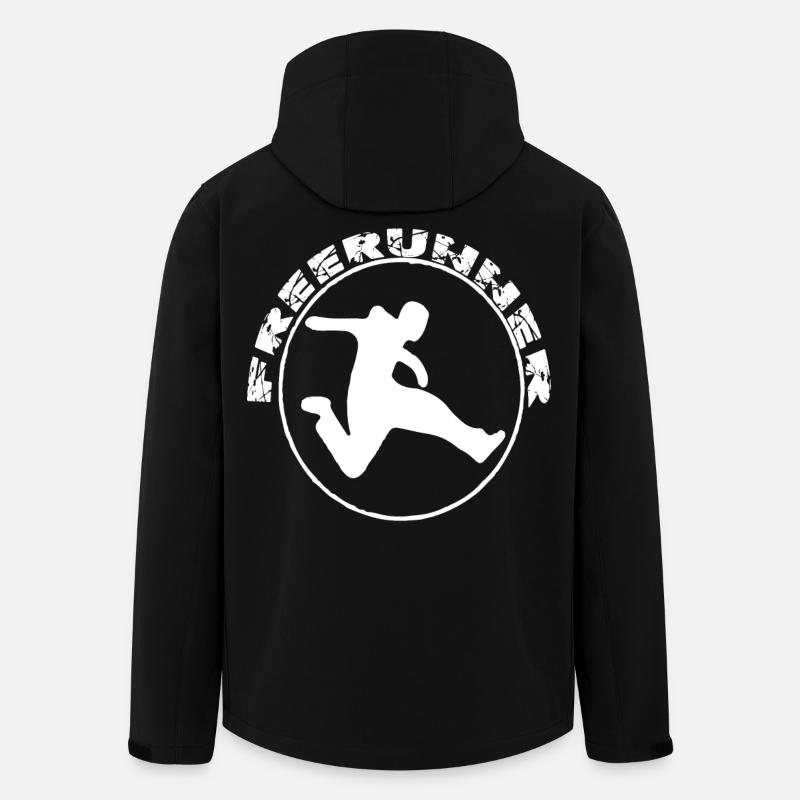Athlète Parkour Free Run - Veste softshell homme en polyester recyclé Stanley/Stella - noir