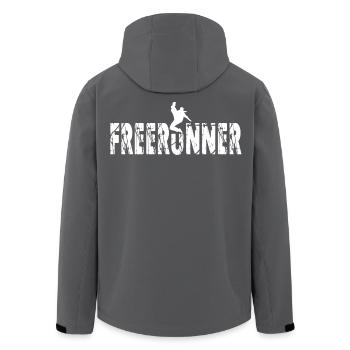 Athlète Parkour Free Run - Veste softshell homme en polyester recyclé Stanley/Stella - noir - Dos - AI Model Male 185 light (185cm)