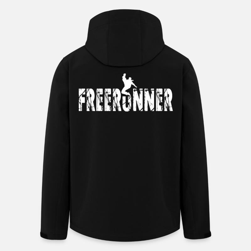 Athlète Parkour Free Run - Veste softshell homme en polyester recyclé Stanley/Stella - noir