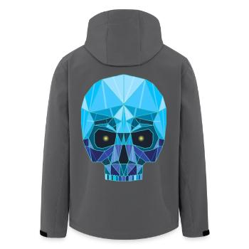 Tête de mort saphir - Veste softshell homme en polyester recyclé Stanley/Stella - noir - Dos - AI Model Male 185 light (185cm)