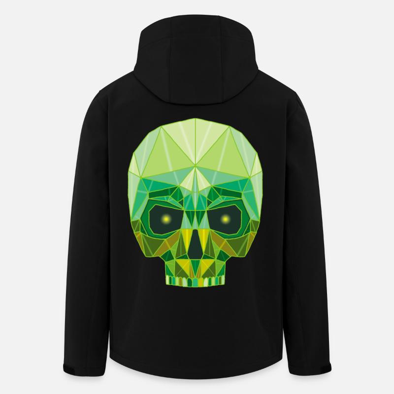 Smaragdgrüner Todeskopf - Recycelte Männer Softshell-Jacke von Stanley/Stella - Schwarz