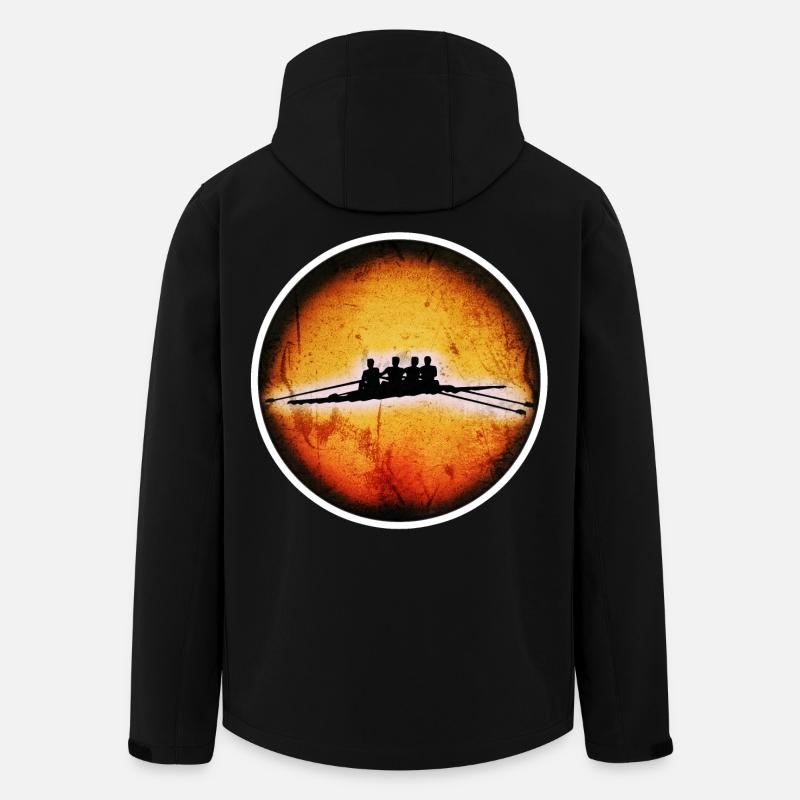 Rameurs à 4 hommes - Veste softshell homme en polyester recyclé Stanley/Stella - noir