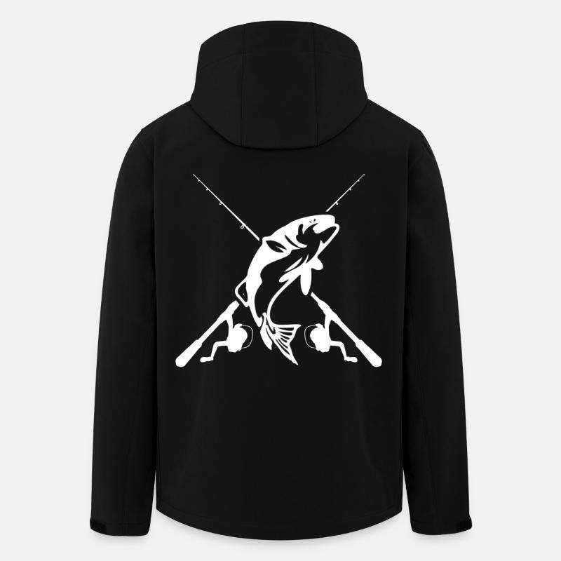 pêche - Veste softshell homme en polyester recyclé Stanley/Stella - noir