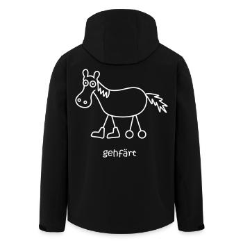 gehfärt, go, drive, fart, horse - Men’s Recycled Softshell Jacket by Stanley/Stella - black - Back - AI Model Male 185 light (185cm)