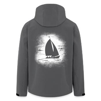 Segeln - Segelboot - Recycelte Männer Softshell-Jacke von Stanley/Stella - Schwarz - Hinten - AI Model Male 185 light (185cm)