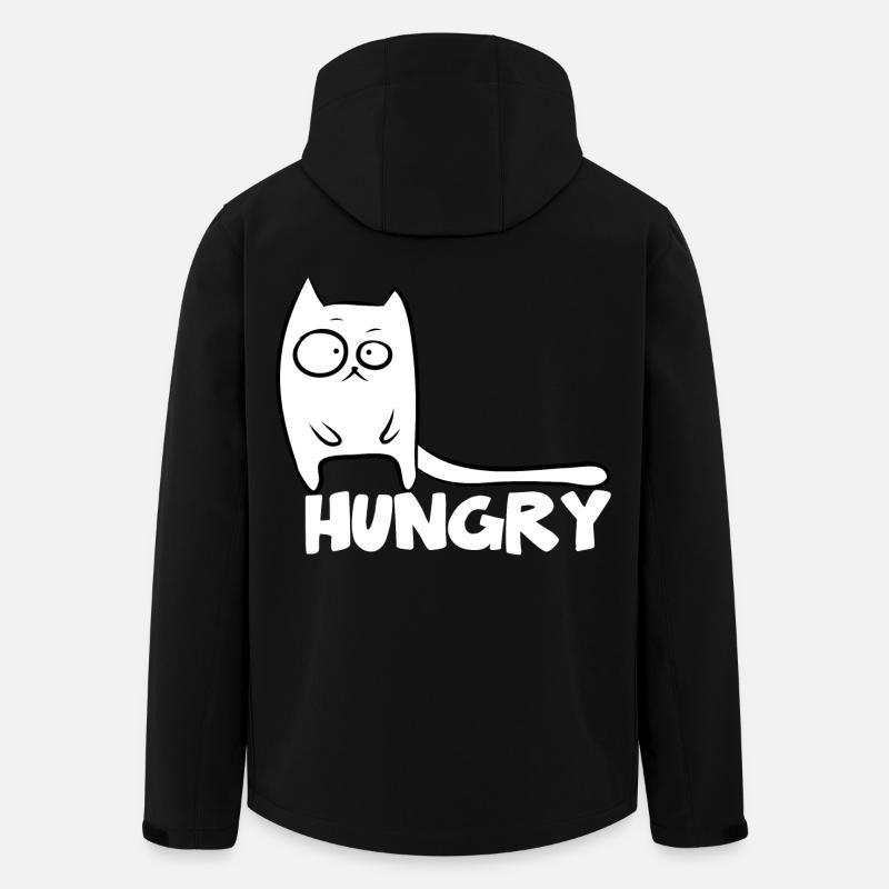 Lustige Katze hungrige Katzen - Recycelte Männer Softshell-Jacke von Stanley/Stella - Schwarz