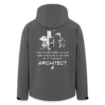 Architectes architectes - Veste softshell homme en polyester recyclé Stanley/Stella - noir - Dos - AI Model Male 185 light (185cm)