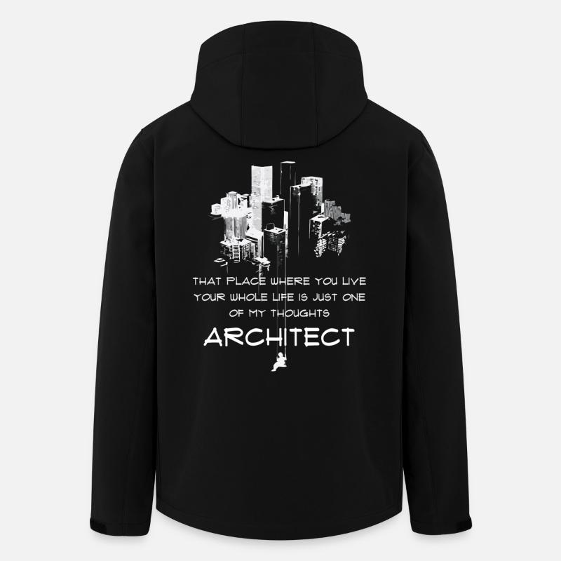 Architectes architectes - Veste softshell homme en polyester recyclé Stanley/Stella - noir