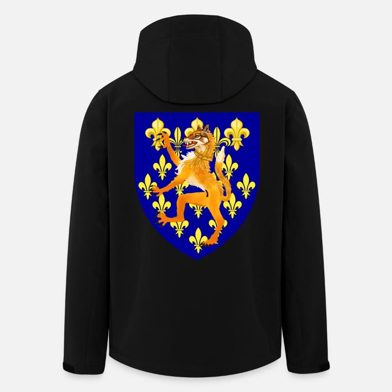 Haldel-Wappen Wolf - Recycelte Männer Softshell-Jacke von Stanley/Stella - Schwarz