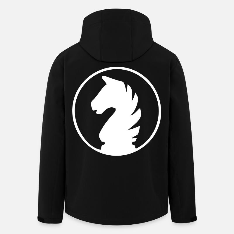 Chess - Horse - Men’s Recycled Softshell Jacket by Stanley/Stella - black