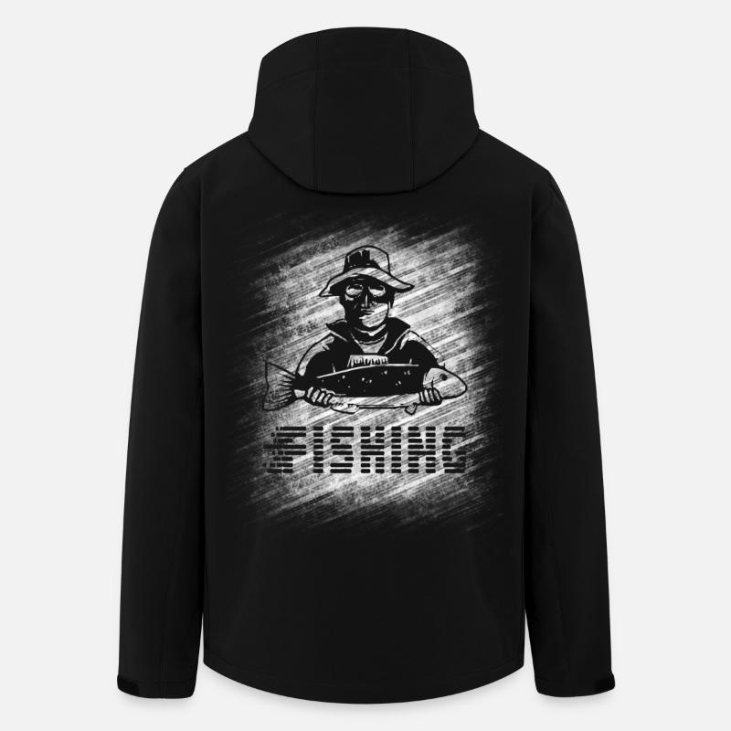 Pêche - Veste softshell homme en polyester recyclé Stanley/Stella - noir