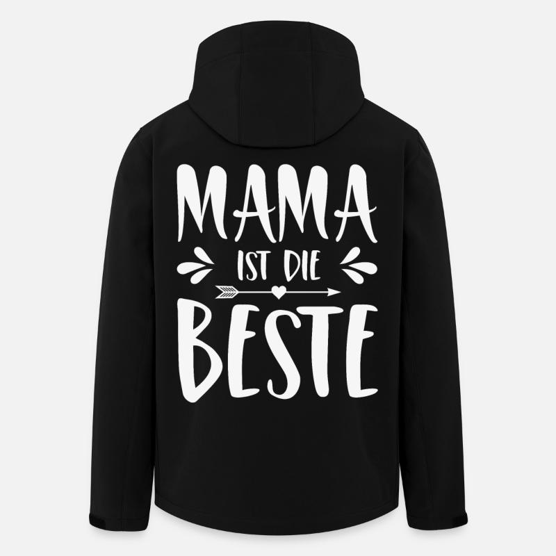 Mama ist die Beste - Recycelte Männer Softshell-Jacke von Stanley/Stella - Schwarz