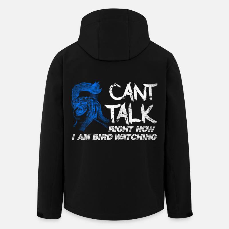 Bird Watching I Can't Talk Design - Men’s Recycled Softshell Jacket by Stanley/Stella - black