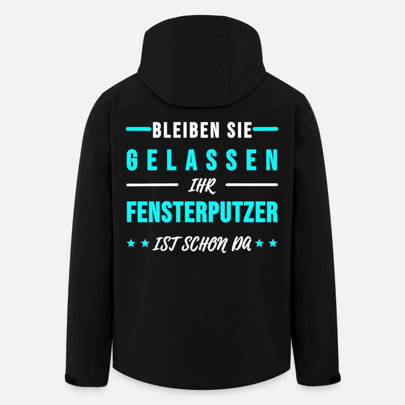 Fensterputzer Gebäudereiniger Sprüche Geschenk - Recycelte Männer Softshell-Jacke von Stanley/Stella - Schwarz