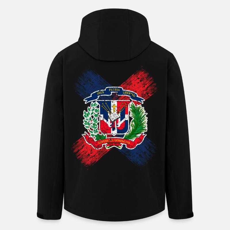 Dominikanische Republik - Recycelte Männer Softshell-Jacke von Stanley/Stella - Schwarz