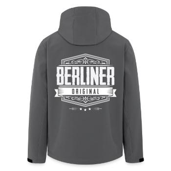 Berliner Original - Berlin - Men’s Recycled Softshell Jacket by Stanley/Stella - black - Back - AI Model Male 185 light (185cm)