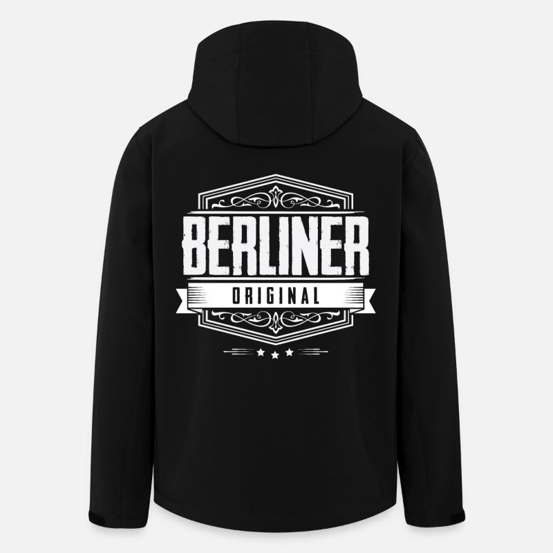 Berliner Original - Berlin - Recycelte Männer Softshell-Jacke von Stanley/Stella - Schwarz