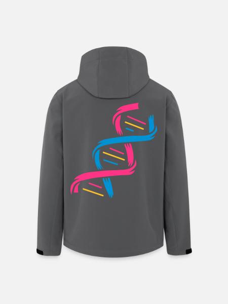 La structure d'une molécule d'ADN - Veste softshell homme en polyester recyclé Stanley/Stella - noir