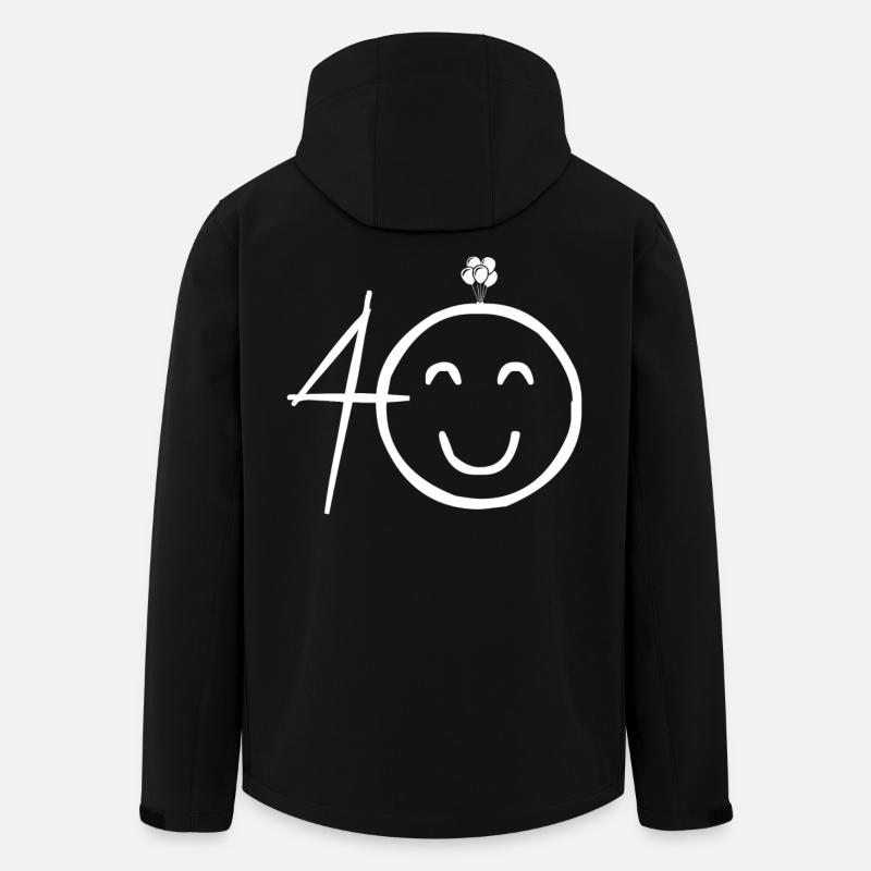 40. Geburtstag - Recycelte Männer Softshell-Jacke von Stanley/Stella - Schwarz