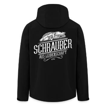 Screwdriver Hobbyist Car Mechanic Workshop Car - Men’s Recycled Softshell Jacket by Stanley/Stella - black - Back - AI Model Male 185 light (185cm)