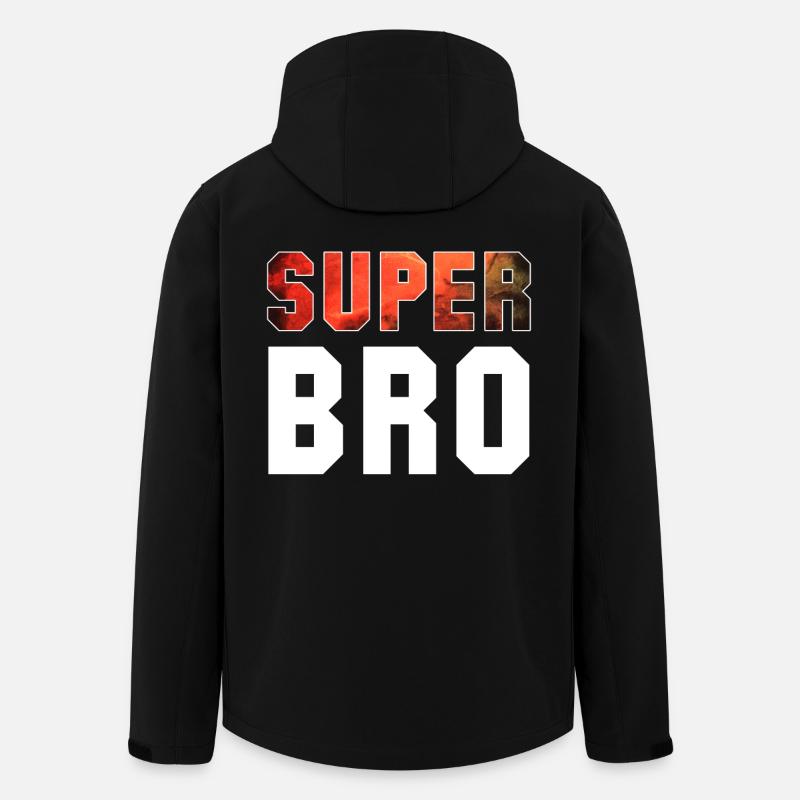 Super Bro Brother Gift - Men’s Recycled Softshell Jacket by Stanley/Stella - black