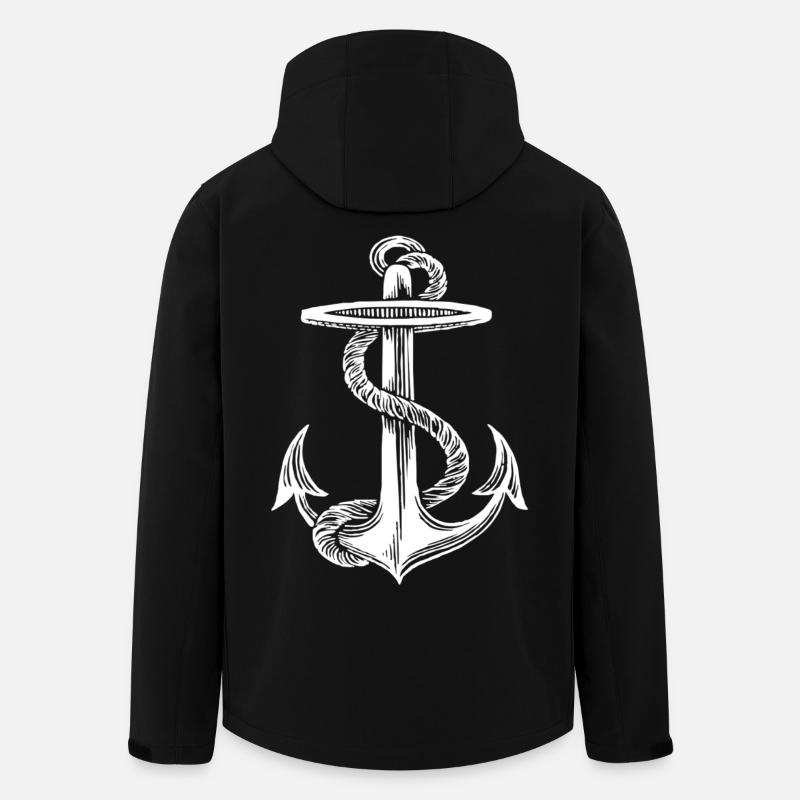 Conception d'ancre - Veste softshell homme en polyester recyclé Stanley/Stella - noir