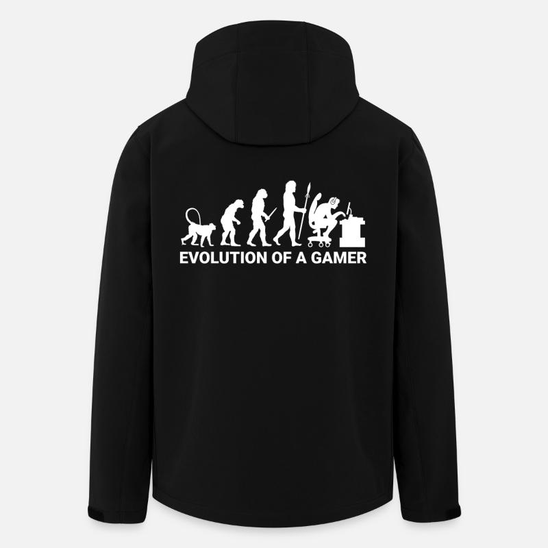 Évolution gamer - Veste softshell homme en polyester recyclé Stanley/Stella - noir