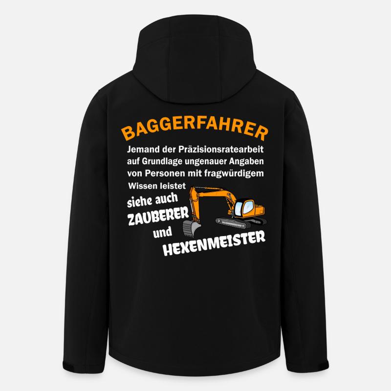 Baggerfahrer Zauberer Hexenmeister - Recycelte Männer Softshell-Jacke von Stanley/Stella - Schwarz