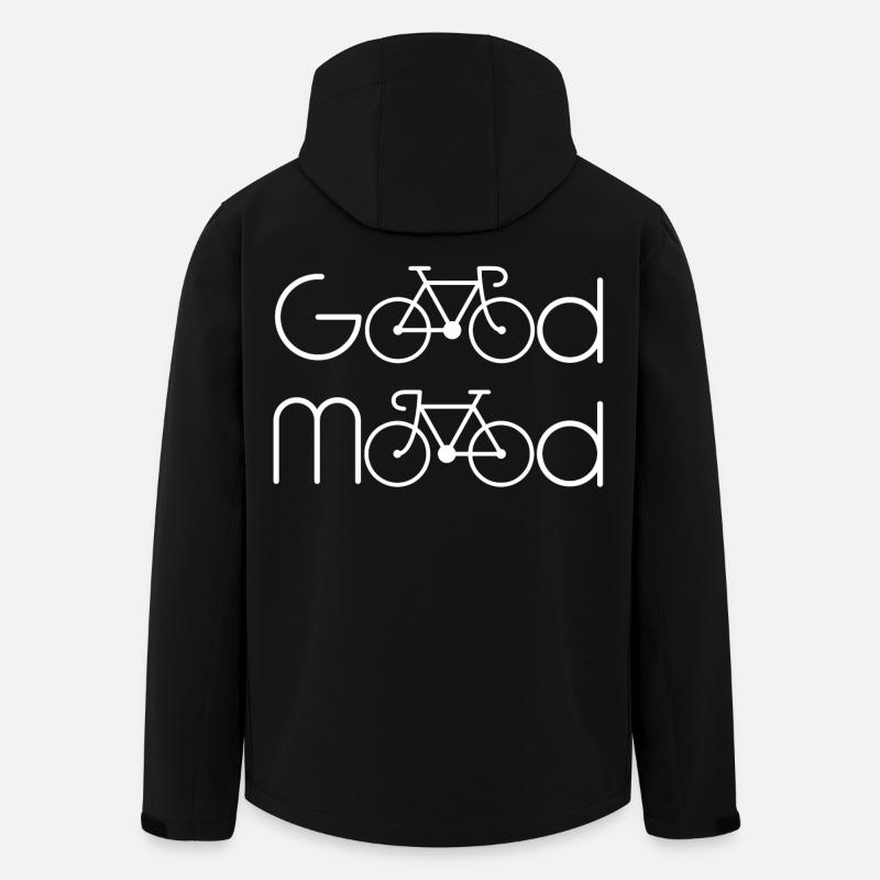 Good Mood Bicycle - Design - Men’s Recycled Softshell Jacket by Stanley/Stella - black