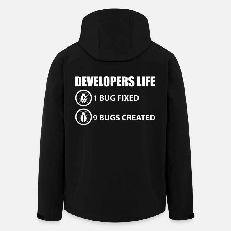 Blague programmeur - Veste softshell homme en polyester recyclé Stanley/Stella - noir