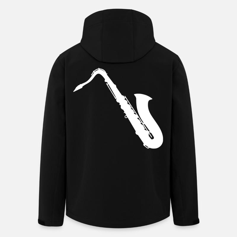 Saxophon - Recycelte Männer Softshell-Jacke von Stanley/Stella - Schwarz